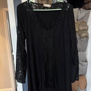 Altar'd State Black Lace Women's Blouse